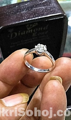 Beautiful Platinum finished Diamond ring in 33% discount